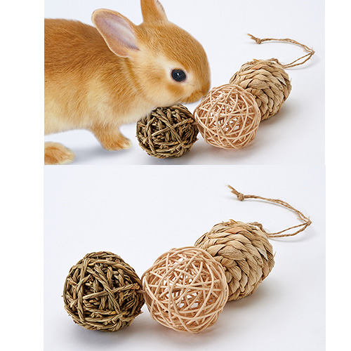 Marukan天然素材鼠兔玩具