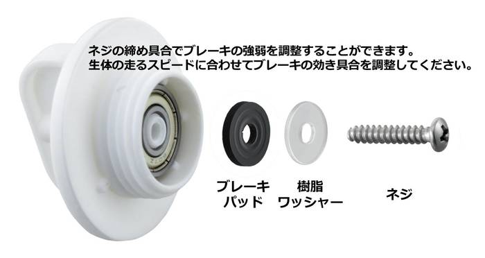 日本GEX愛鼠靜音兩用立掛緩衝軸心滾輪17公分(減少翻轉飛出)